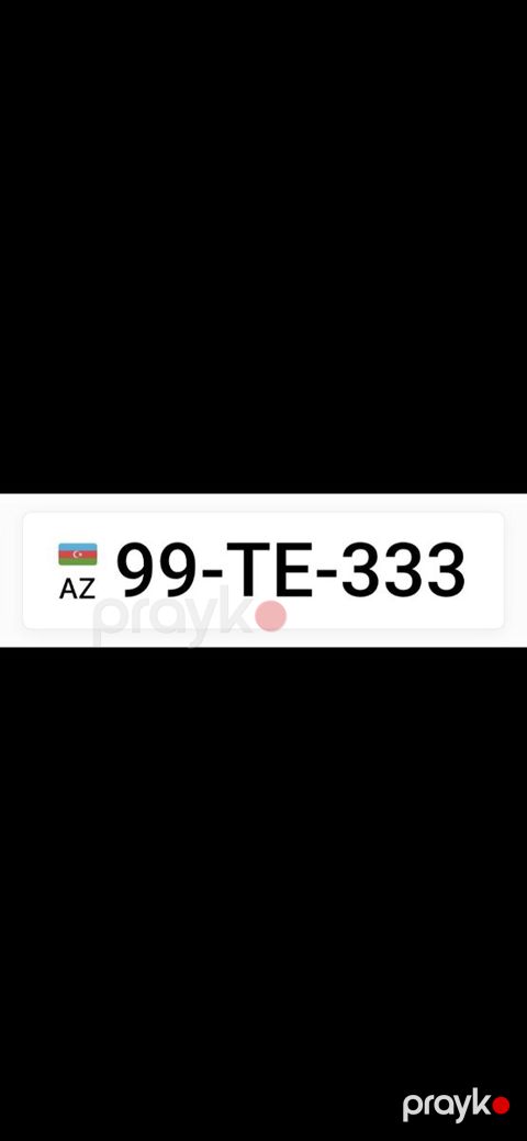 Qeydiyyat nişanı - 99-TE-333 — Bakı
