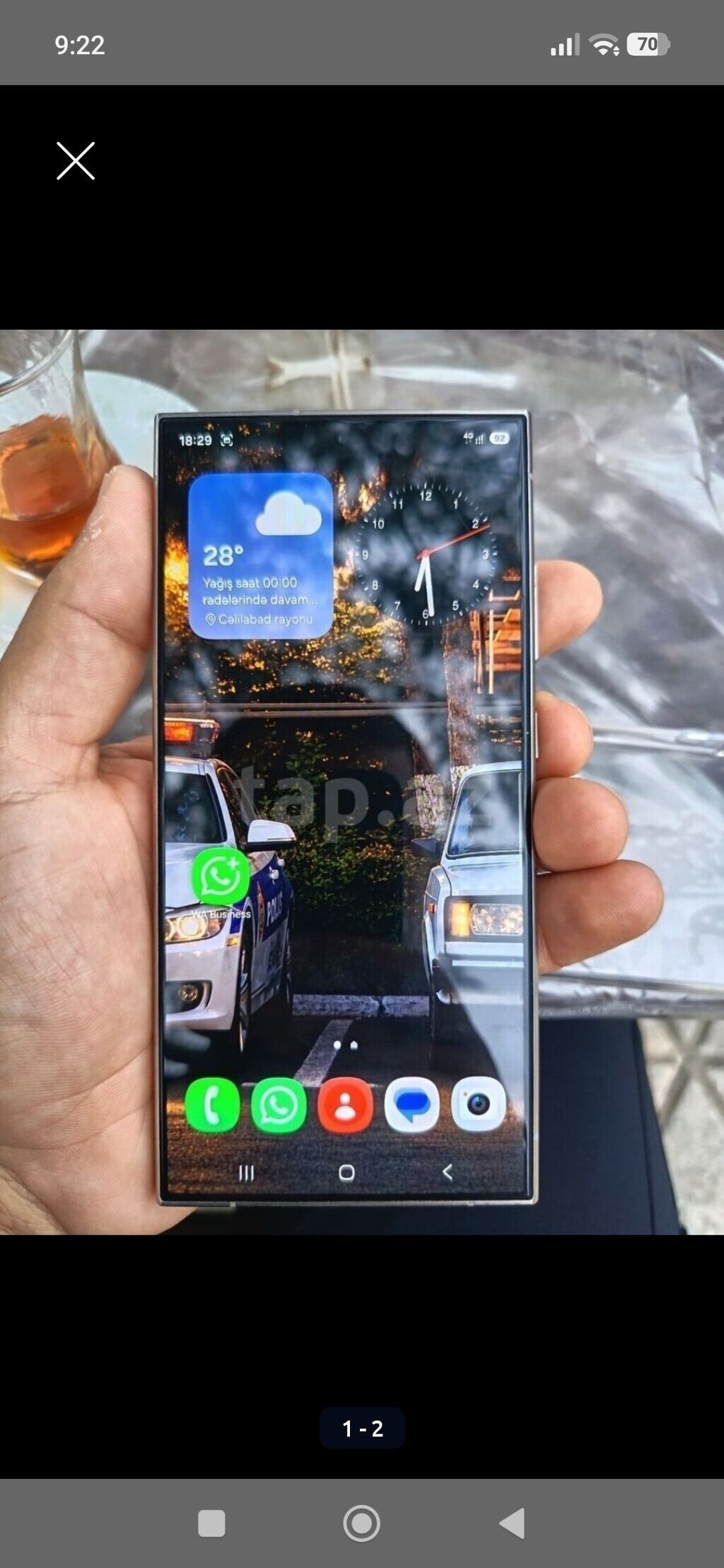 Samsung Galaxy S24 Ultra, 256 GB, rəng - Bənövşəyi, Sensor, Barmaq izi — Samsung, Cəlilabad (2)