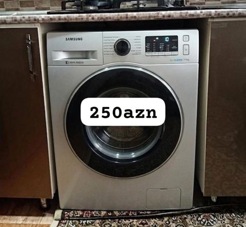 Samsung paltaryuyan maşın – önyükleməli, gümüş rəng. - Tutum: 7 kq — Bakı