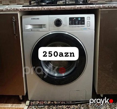 Samsung paltaryuyan maşın – önyükleməli, gümüş rəng. - Tutum: 7 kq