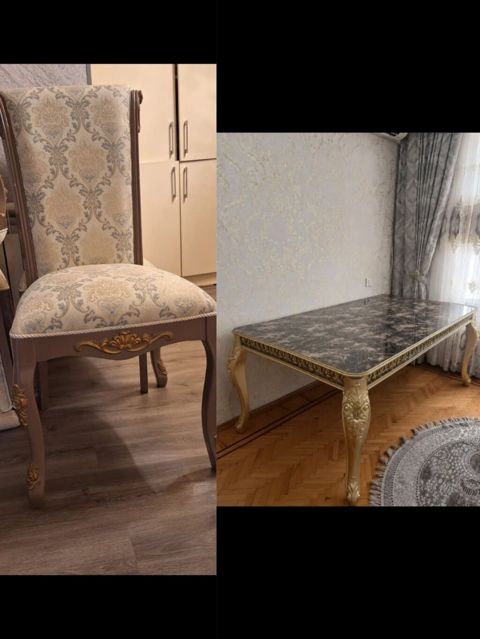 Masa desti 6 stulla masa açılır. 530₼ H Aslanov odenisle catdirilma — Bakı