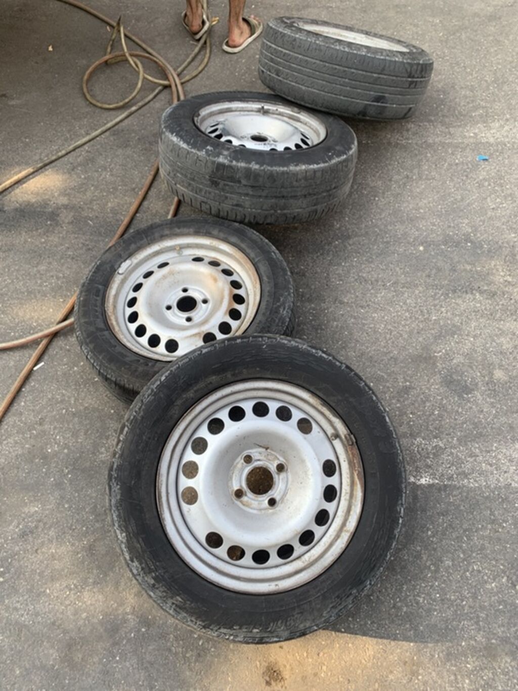 4 ədəd polad disk və təkər komplekti 15 opel diskiso teker qarşğ — Avto, Bakı