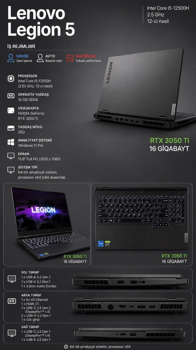Lenovo Legion 5 — Elektronika, Sumqayıt (3)