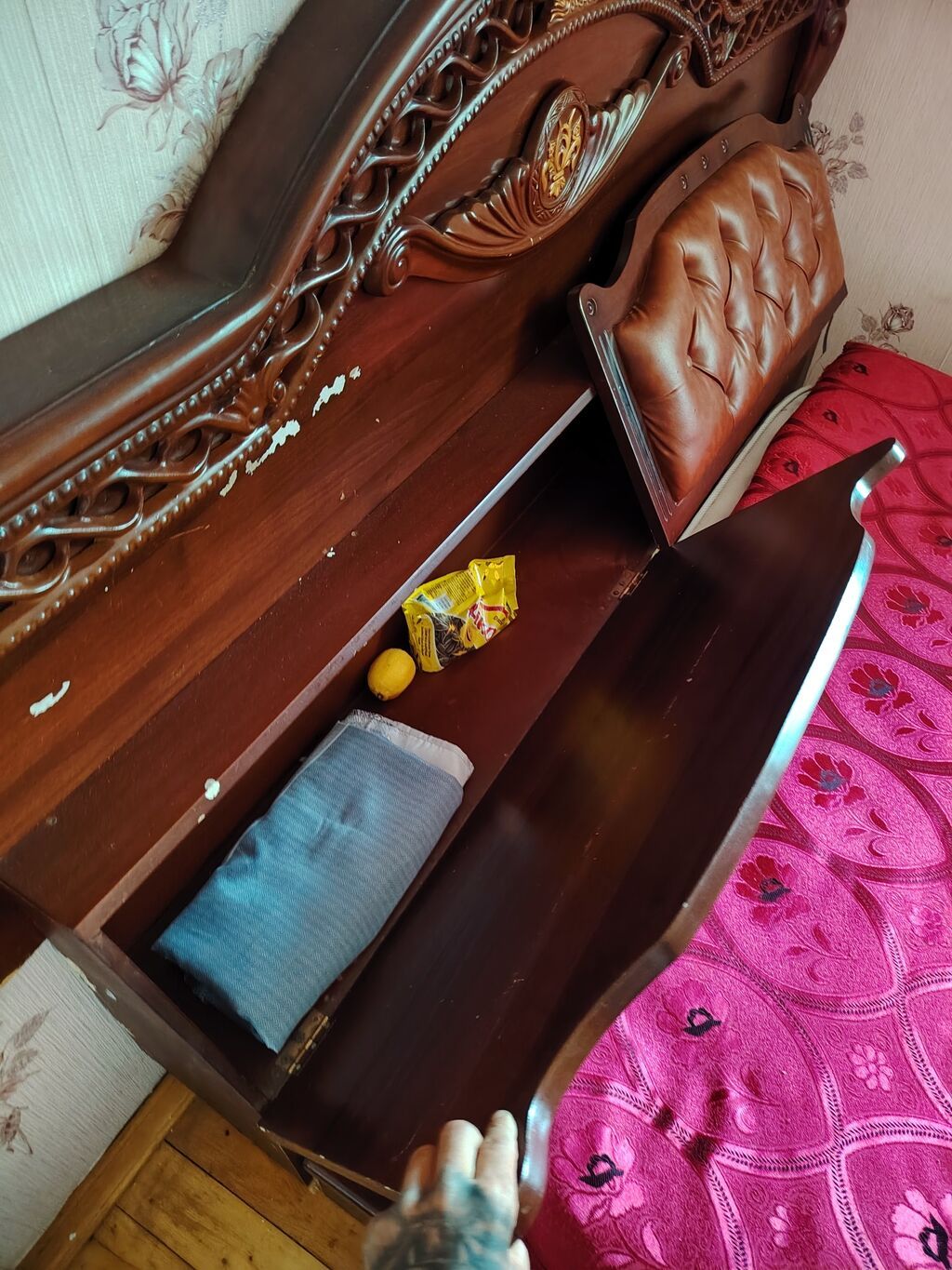 Matrası yaxşı vəziyyətdədi qiymət sonduKlassik üslubda taxta — Mebel, Bakı (5)