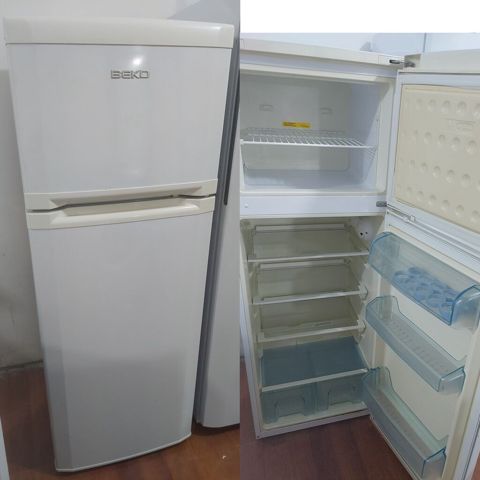 İşlənmiş 2 qapılı Beko Soyuducu Satılır, rəng - Ağ, Təkərli — Bakı