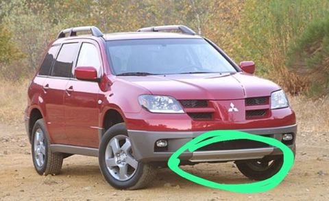 Mitsubishi Outlander (2003–2006) üçün ön bamper alt qoruyucu lip/üzlük — Bakı