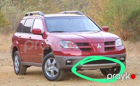 Mitsubishi Outlander (2003–2006) üçün ön bamper alt qoruyucu lip/üzlük