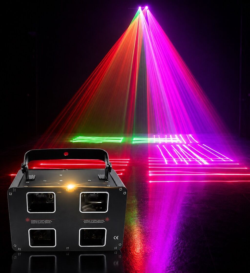 4GÖZLÜ RGB Lazer Səhnə İşığı Toy, tədbir, restoran, klub, DJ və — İşıqlandırma, Bakı (4)