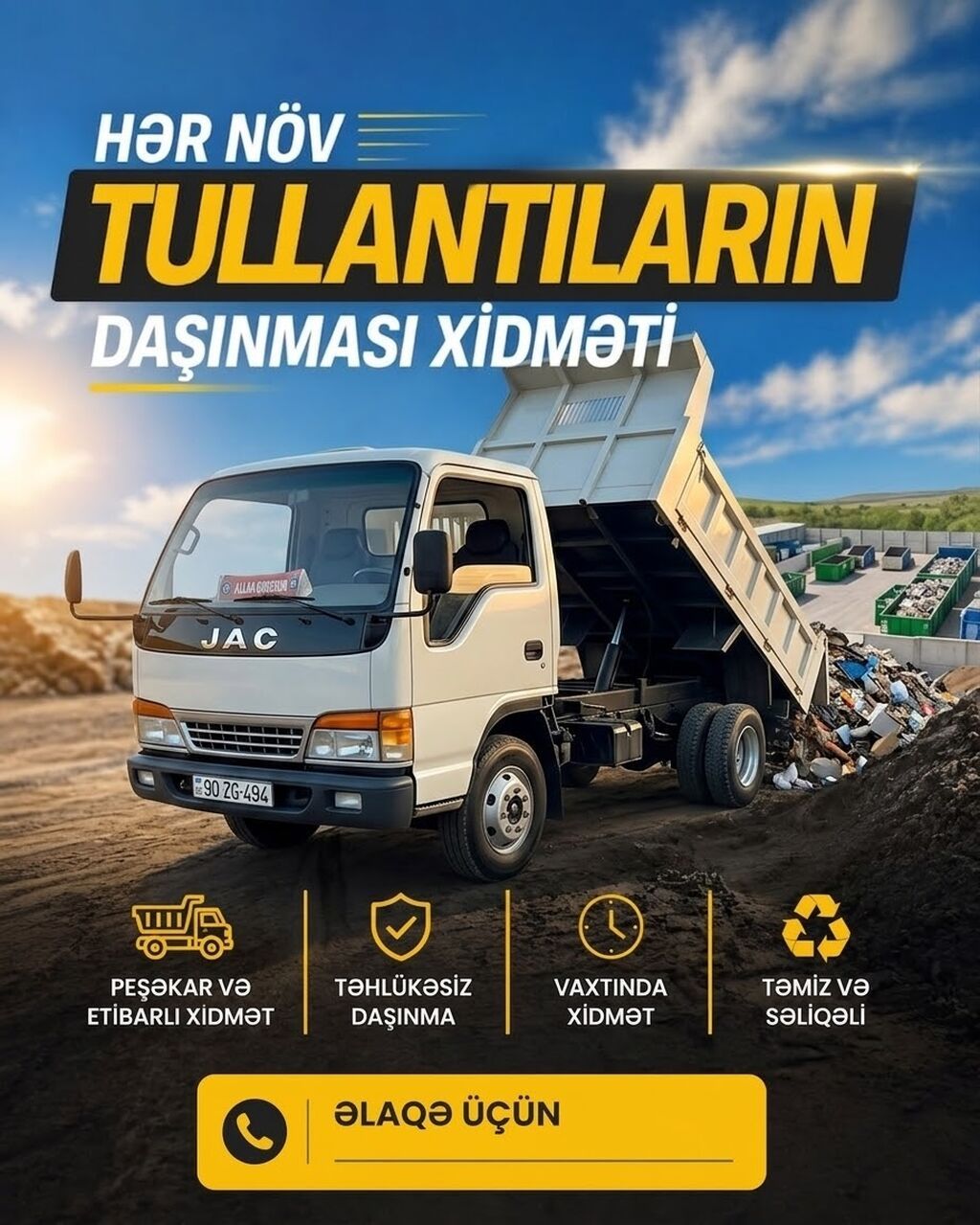 Özüboşaldan “Samasvalt” ilə tullantıların daşınması və söküntü işləri — Xidmətlər, Bakı (5)