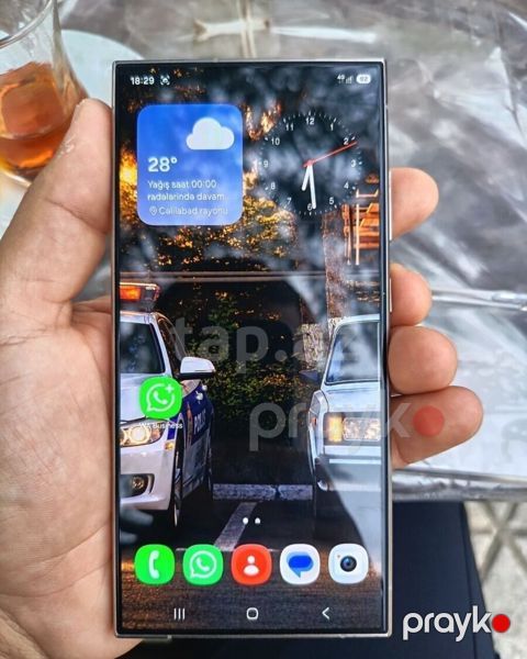 Samsung Galaxy S24 Ultra, 256 GB, rəng - Gümüşü, Sensor, Barmaq izi, İki sim kartlı