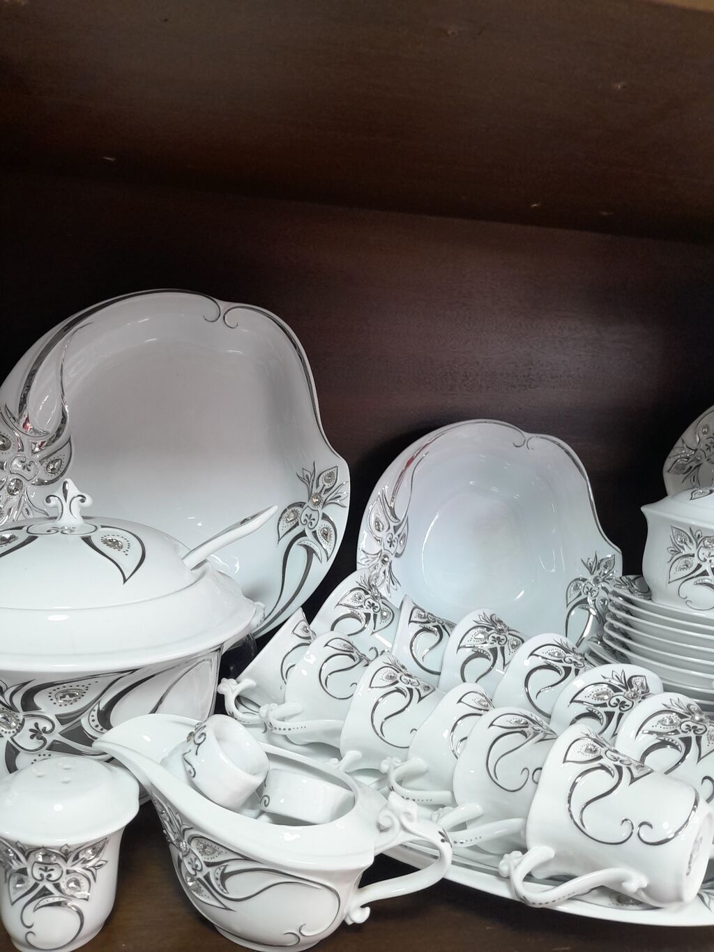Nahar dəsti, rəng - Ağ, Farfor, Türkiyə — Mallar, Quba (4)