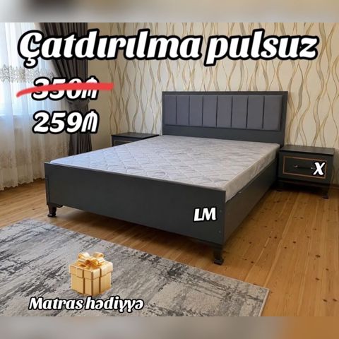 Yeni, İkinəfərlik çarpayı, Matras ilə — Bakı