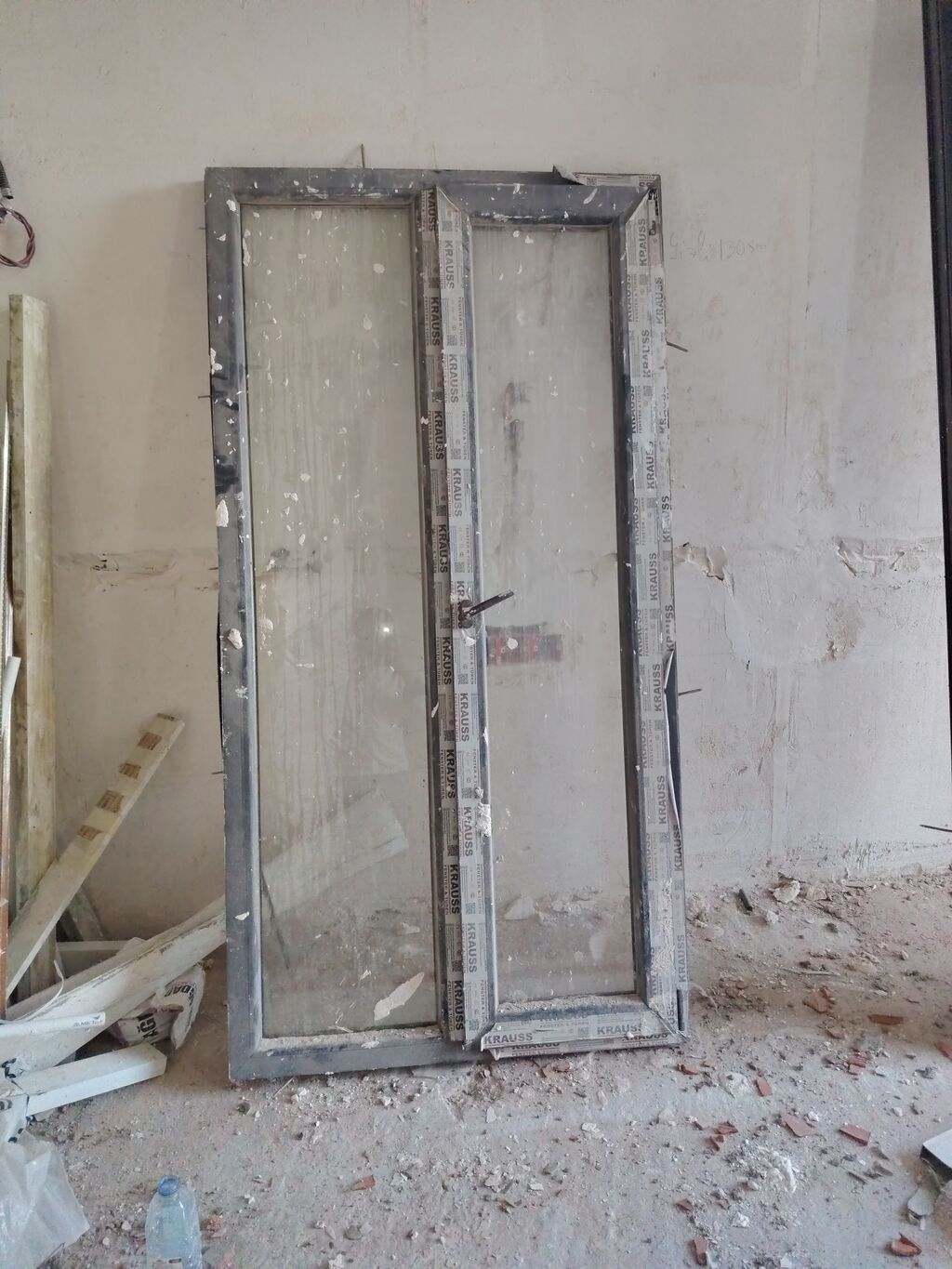 Alüminium şüşə qapı və pəncərə dəsti - Material: qara rəngli — Mallar, Bakı (2)