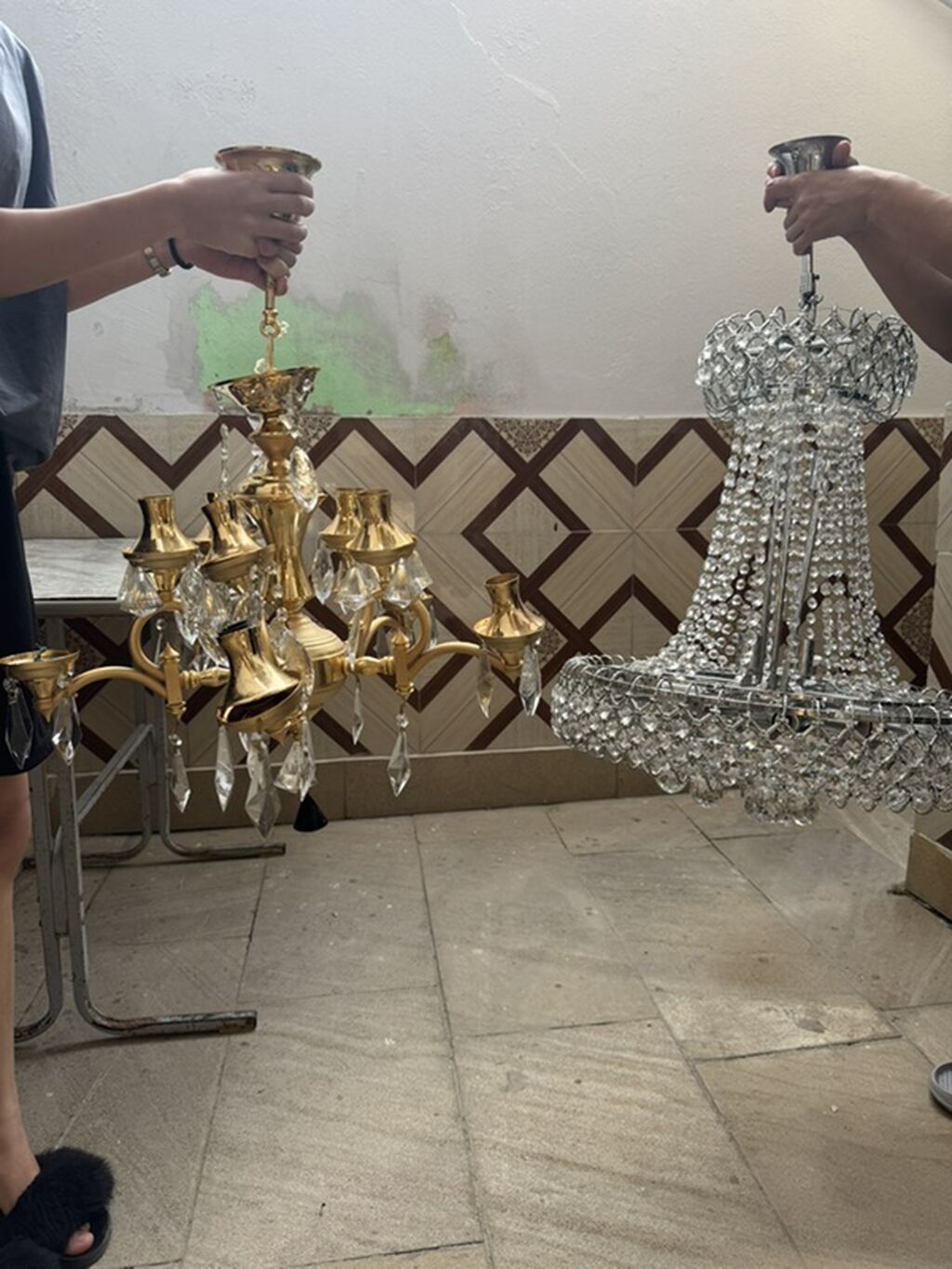 Çılçıraq, 10 və daha çox lampa, Xrustal — İşıqlandırma, Masazır (3)
