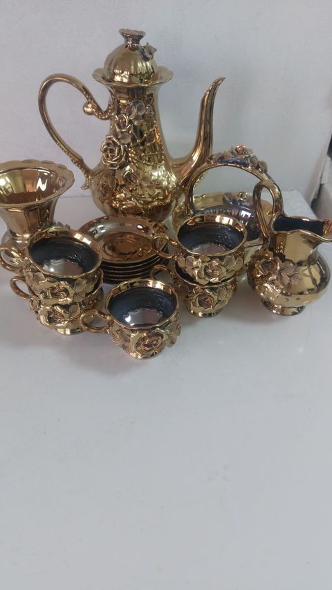 Çay dəsti, rəng - Qızılı, Keramika — Bakı
