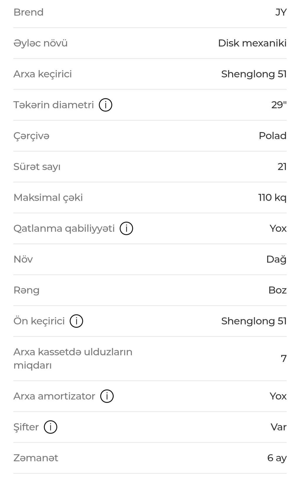 Dağ velosipedi JY (Just Your) - Növ: Dağ velosipedi - Çərçivə: Polad — Dağ velosipedləri, Bakı (2)