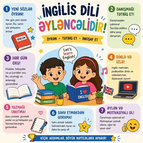 Uşaqlar üçün İngilis dili dərsləri 12 yaşa qədər uşaqlar üçün — Bakı
