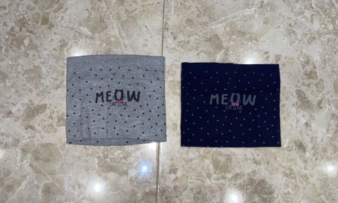 Uşaq boyunluq dəsti – 2 ədəd - Model: “Meow – CAT Love” yazılı — Sumqayıt