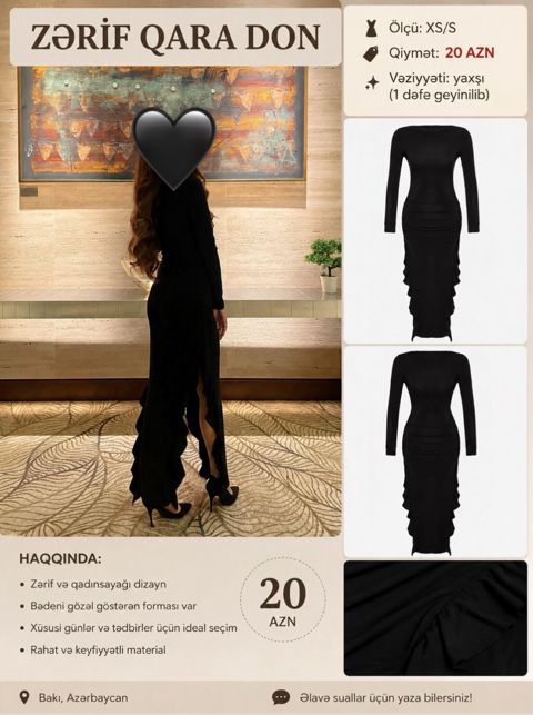 Ziyafət donu, Midi, Trendyolmilla, XS, S — Bakı