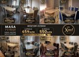 Xmd Mebel – Yemək masası dəstləri - Ölçü: Masa 1×2 m - Rəng seçimi — Mebel