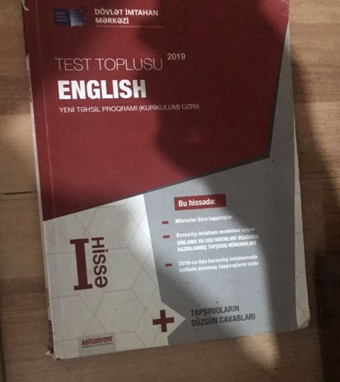 Məhsul: İngilis dili test toplusu – 2019, Yeni Təhsil Proqramı — Bakı