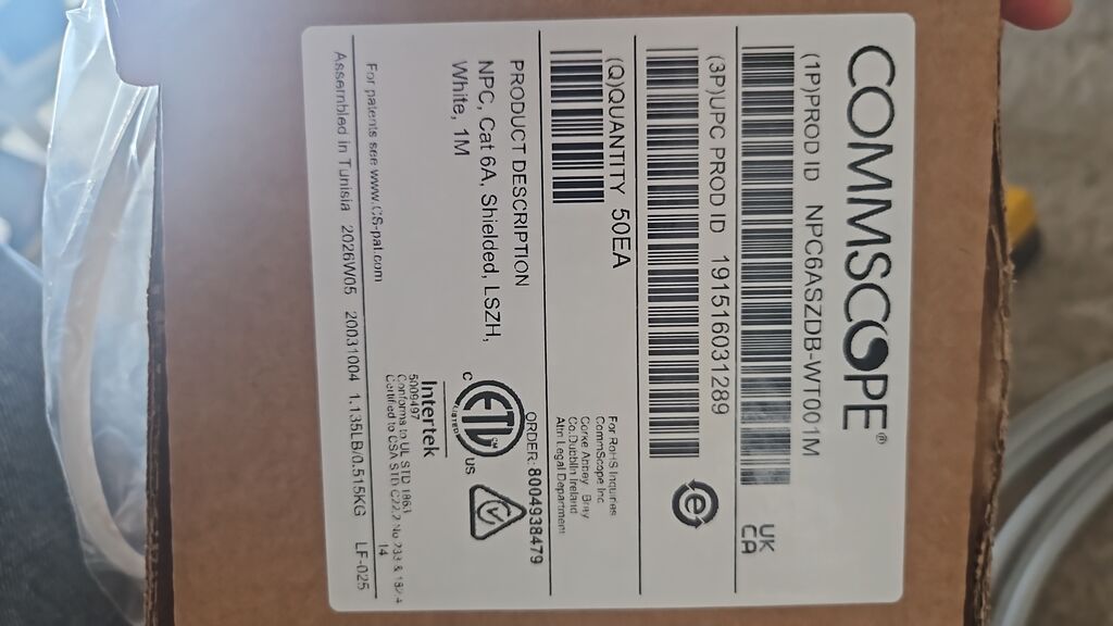CommScope Netconnect NPC Cat 6A Patch Cord – 1M, Shielded, Lszh, Ağ — Elektronika, Bakı (2)