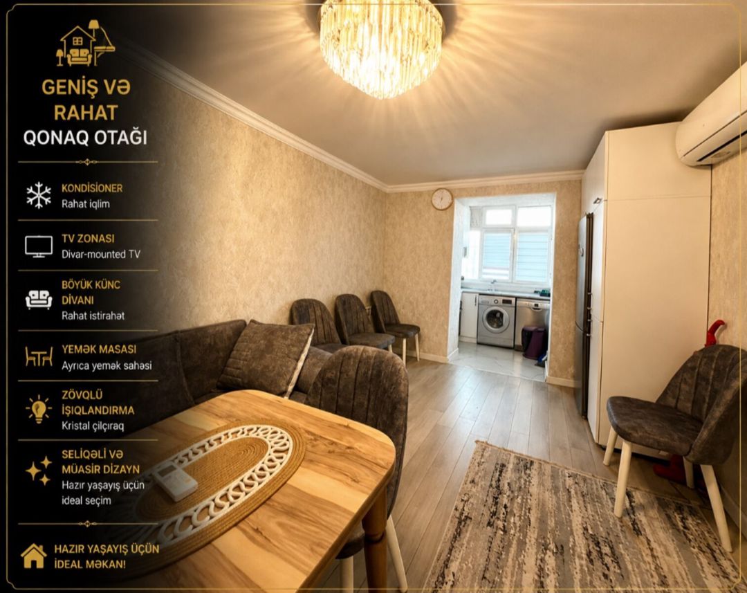 2-otaqlı mənzil, Qara Qarayev m., 45 m² — Mənzil, Bakı (8)