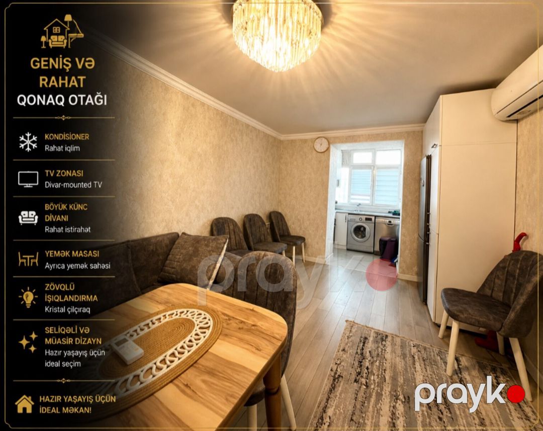 2-otaqlı mənzil, Qara Qarayev m., 45 m² — Mənzil, Bakı (8)