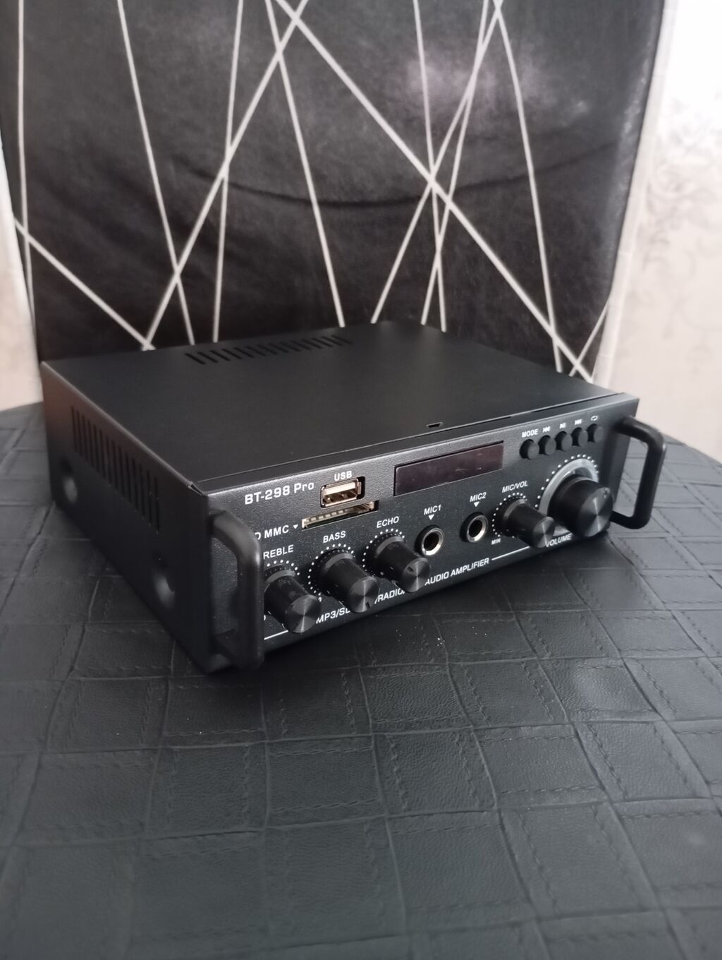 Bluetooth mikrofonlu audio gücləndirici (BT-298 Pro) və qızılı rəngdə — Elektronika, Bakı (2)