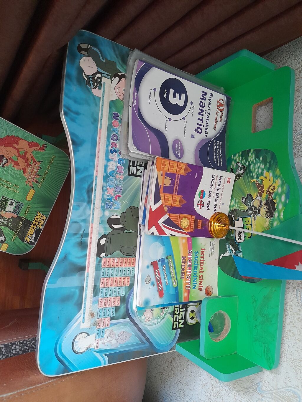 Uşaq üçün yazı masasının və stulun dəsti - Mövzu: Ben 10 və Kim — Mebel, Bakı (3)