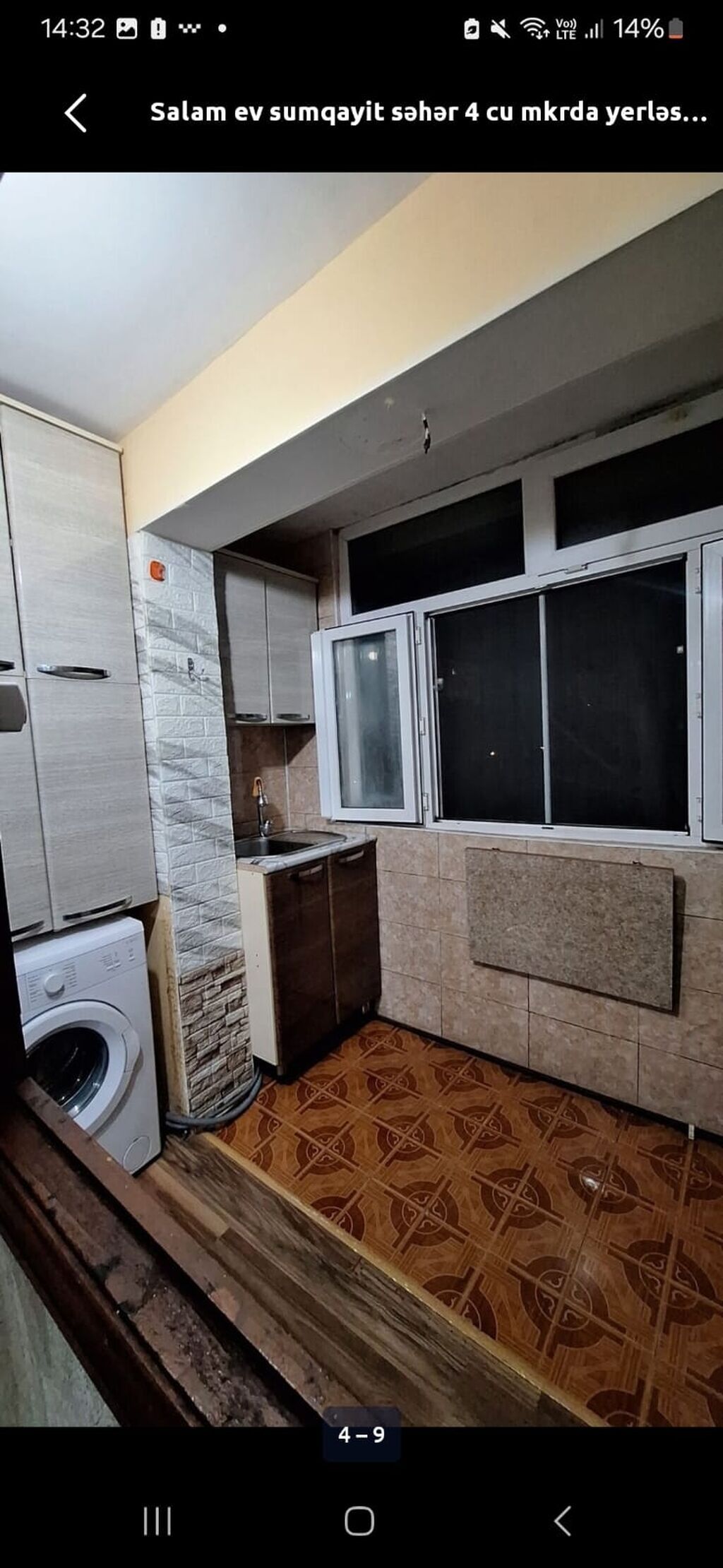 Sumqayıtda 4 mkrda 2 otaqlı mənzil kirayə veriilir.5 mərtəbənin 4cü — Daşınmaz əmlak, Sumqayıt (9)