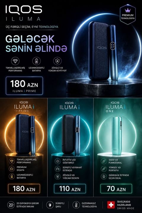 Iqos Iluma seriyası – üç fərqli seçim, eyni texnologiya. Iluma i — Bakı