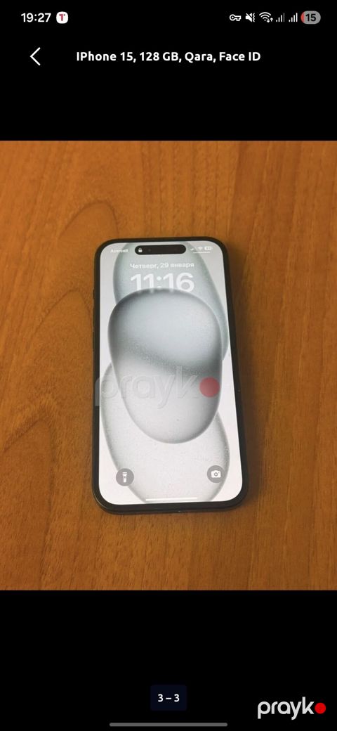 IPhone 15, 128 GB, Qara, Face ID