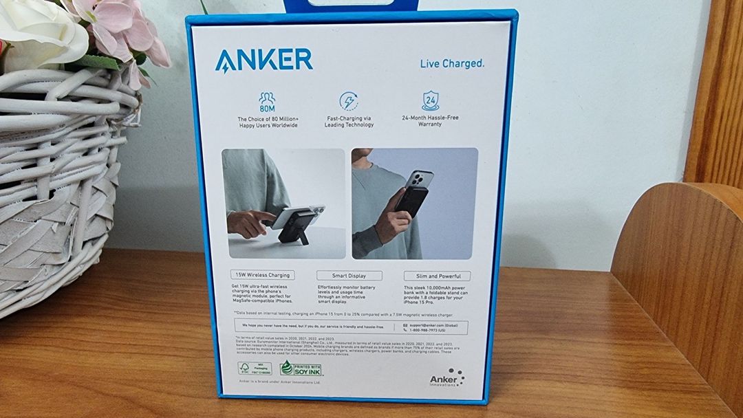 Powerbank Anker MagGo 10000 Mah — Smartfonlar, Bakı (6)