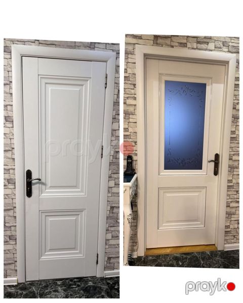 Qapi satilir 1ededi 120 azn. 7 ededdi.Olcusu 5eded 80x205. 2 eded