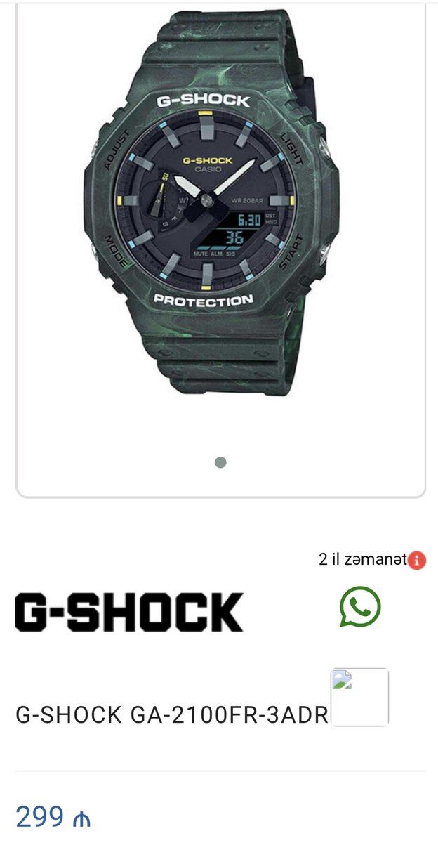 G-shock GA-2100FR-3ADR qol saatı — Şəxsi əşyalar, Bakı (4)
