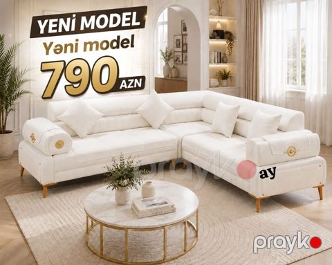 *Möhtəşəm yeni model künc divan — 790 AZN Ölçü: 2×3 Kürək