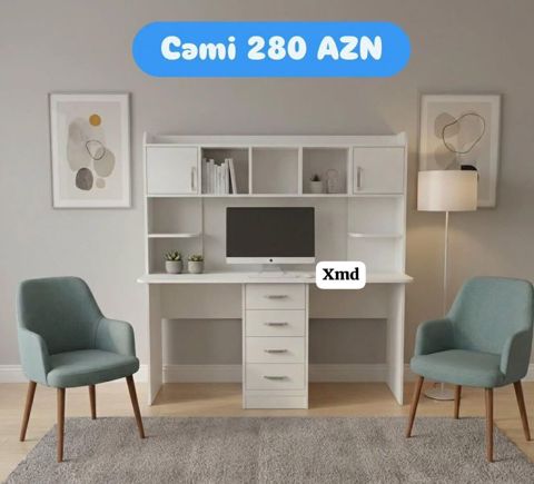 Kompyuter/iş masası üst dolablı model Xüsusiyyətlər: - Rəng: ağ — Bakı