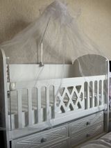Oğlan və qız üçün, İşlənmiş, Dördbucaq, Beşik, Matras ilə, Yellənmə mexanizmsiz — Furniture