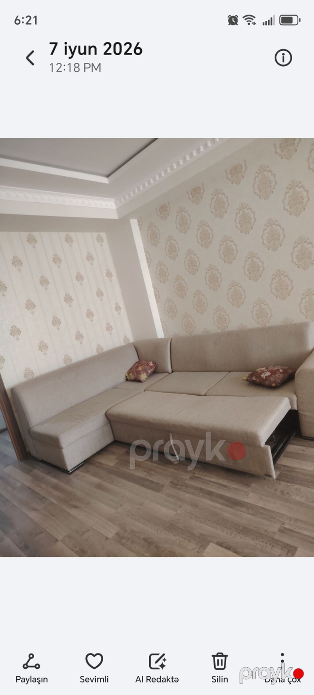 Künc divan – açılan mexanizmli, yataq funksiyalı - Forma: L-şəkilli — Mebel, Masazır (2)
