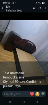 Taxt dəsti (matras daxil deyil) - Taxt və tumbalarla komplekt — Mebel