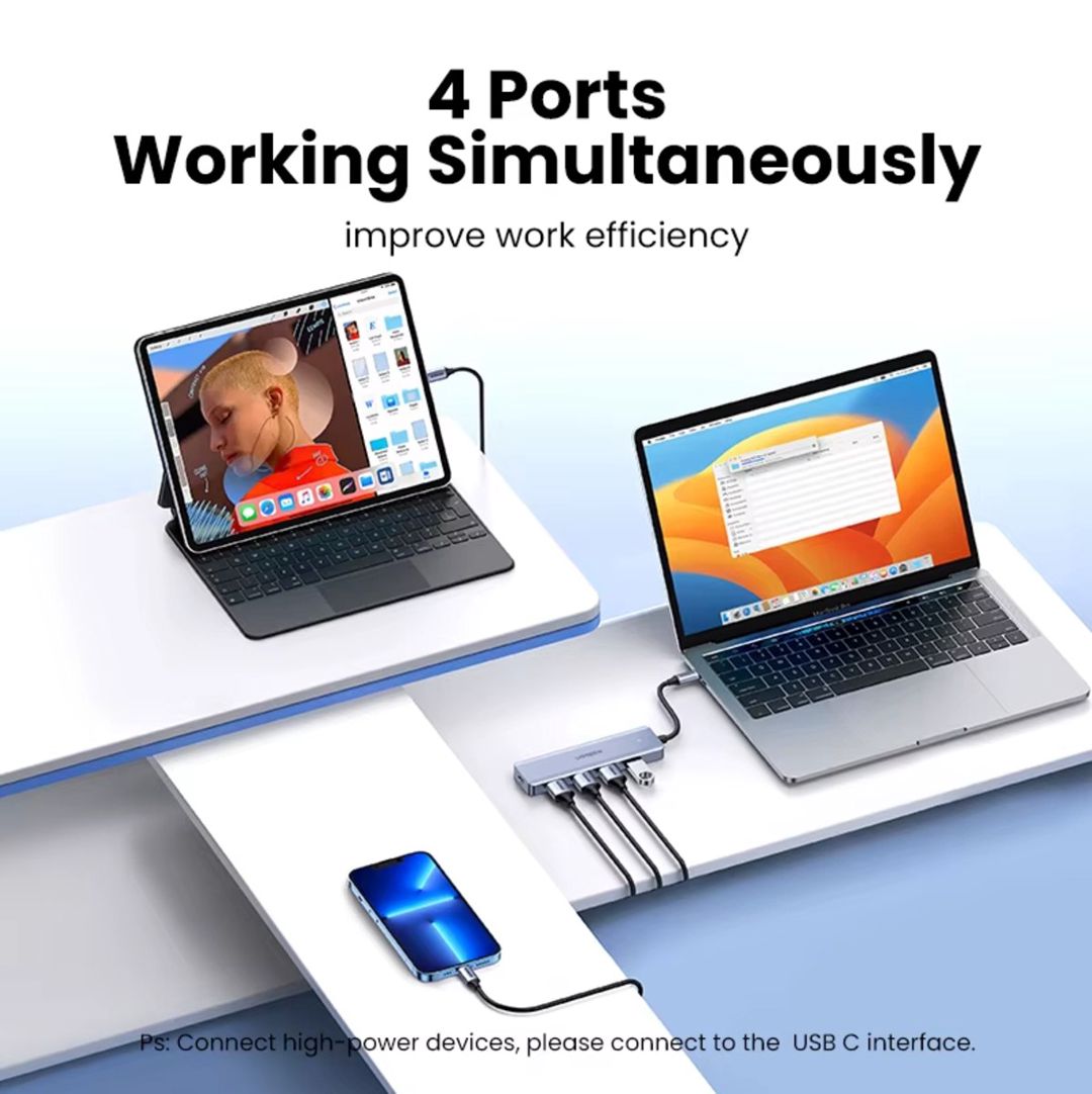 Ugreen TypeC to USB Hub PD 4in1 — Elektronika, Bakı (4)