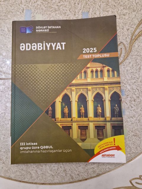 Ədəbiyyat 2025 – Test Toplusu” III ixtisas qrupu üzrə qəbul imtahanına — Gəncə