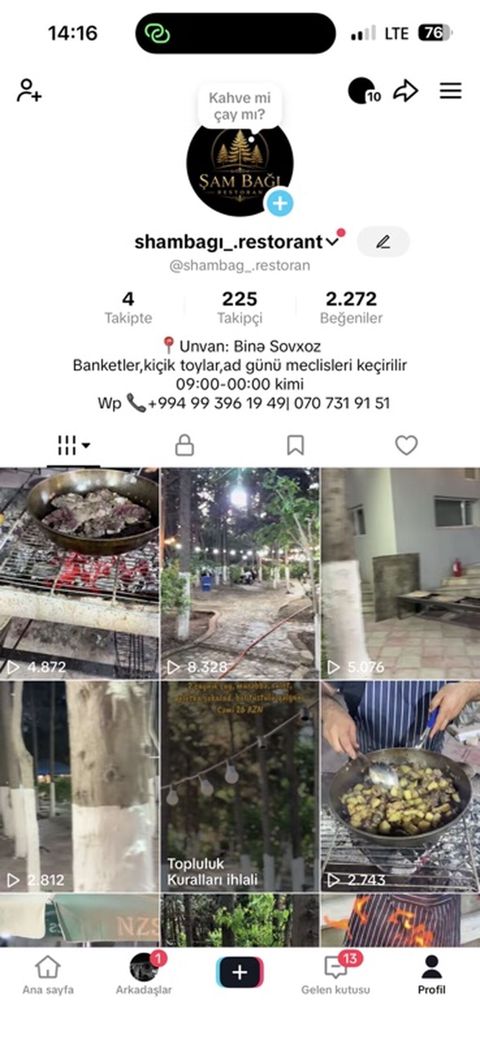 Şam Bağı Restoran – açıq havada istirahət və ləzzətli mətbəx - Məkan — Digah