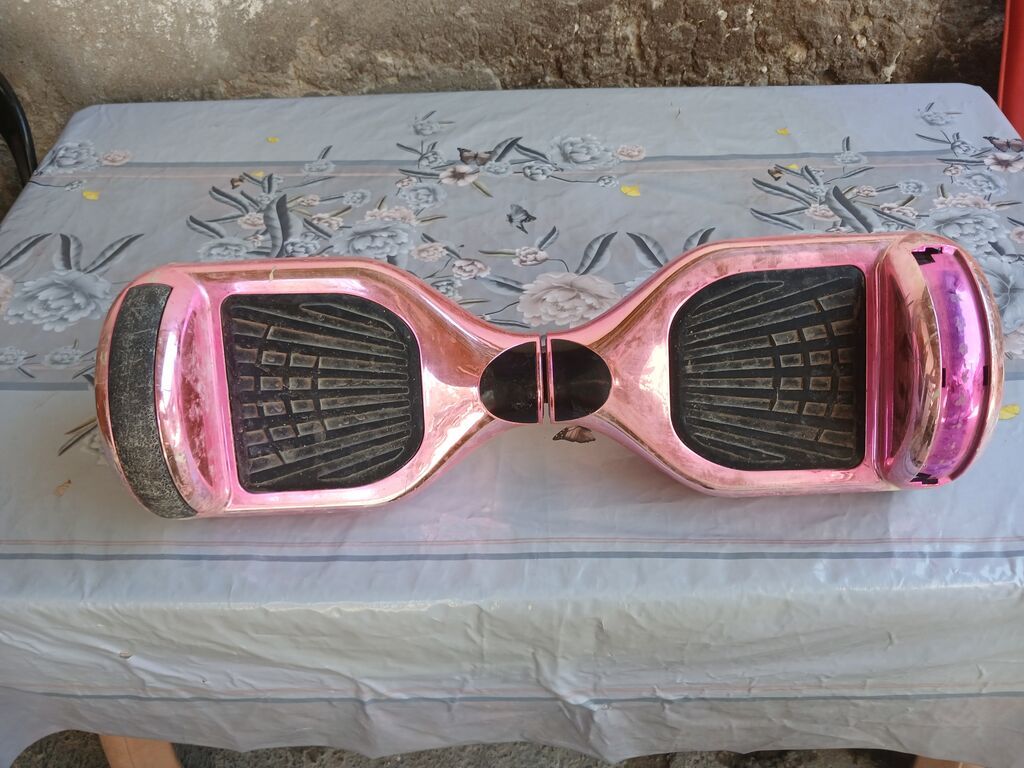 Öz-özünə balanslaşdırılan elektrik skuter (hoverboard) – çəhrayı xrom — Mallar, Bakı (2)