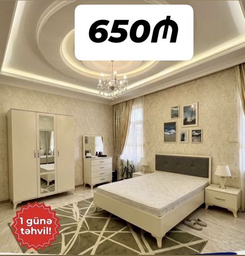 Yataq otağı mebel dəsti Qiymət: 650₼ Təhvil: 1 günə (şəkildə — Bakı
