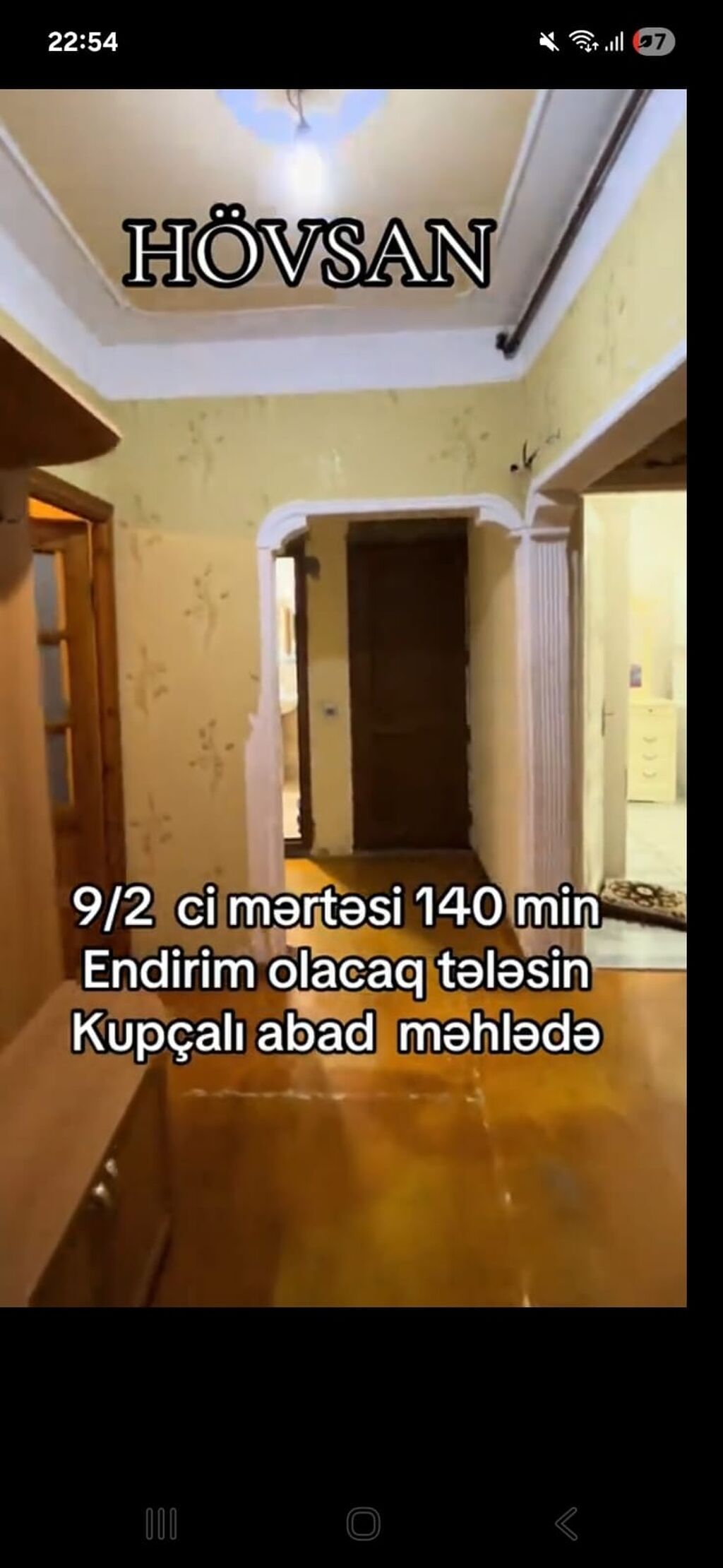Hovsan qəsəbəsi 9 mərtəbənin 2 ci mərtəbəsi .təmir ortadan yaxşıdı — Daşınmaz əmlak, Bakı (9)