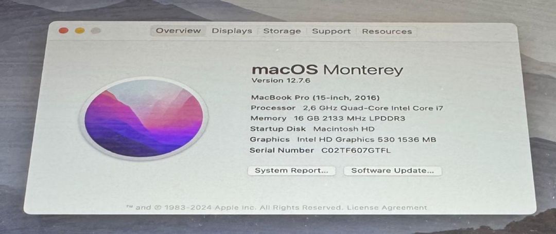 MacBook Pro 15” Retina (2016, A1707) — Elektronika, Bakı (5)