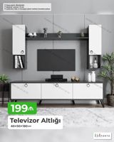 Televizor altlığı və asma dolab dəsti Ölçülər: 40 50 180 sm — Мебель