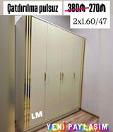 Dörd qapılı dolab – təmiz laminat materialdan. - Ölçü: 2 x 1.60 x 47 — Mebel